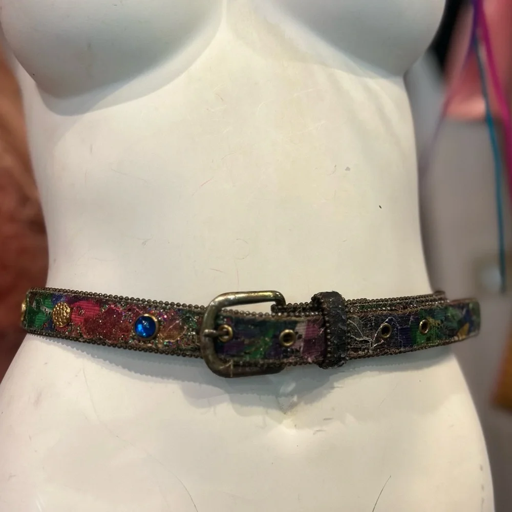 80s Glitter Jeweled Belt
